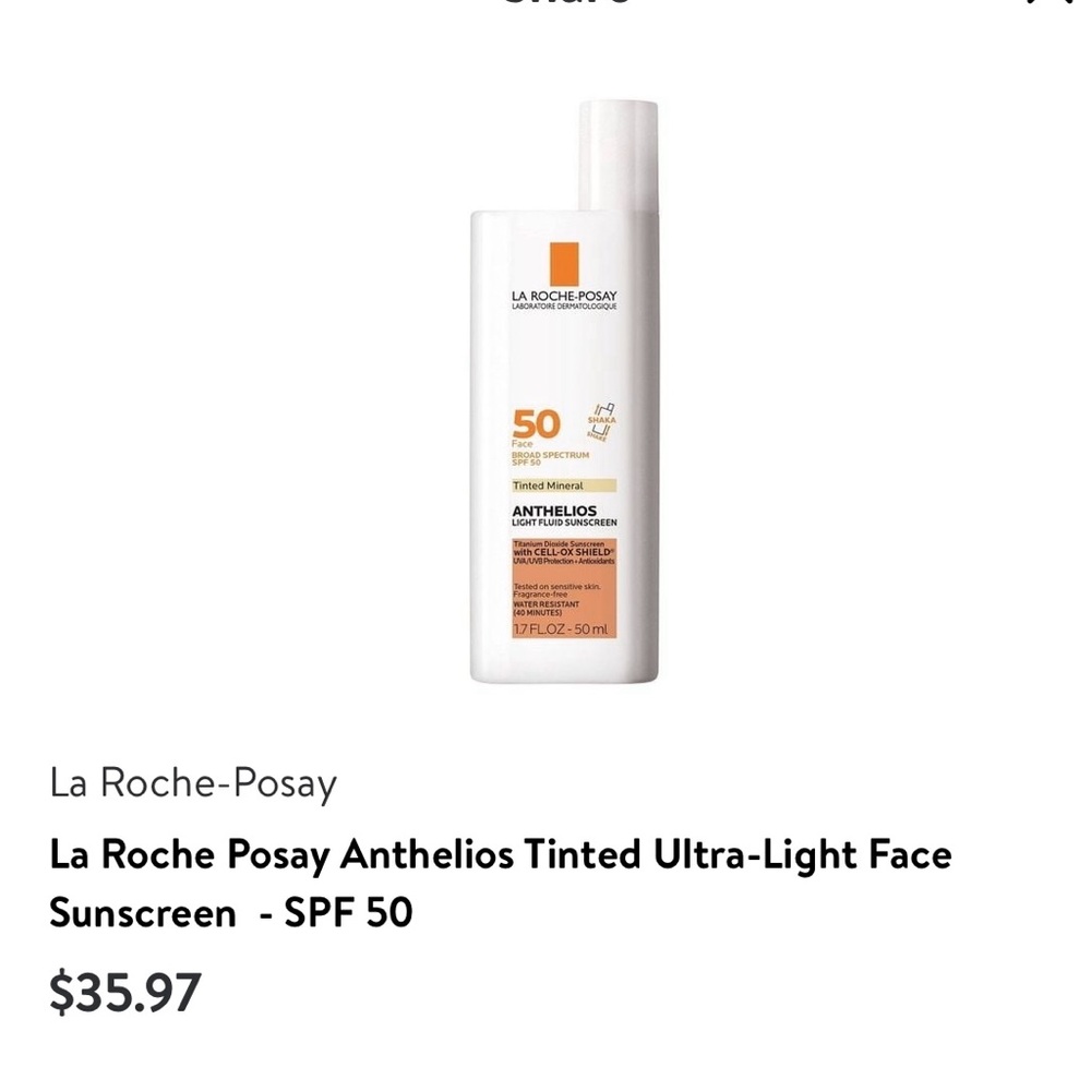 3 LaRoche Posay Anthelios Tinted Ultra-Light Face Sunscreen SPF50 Exp.3/2025